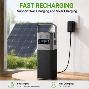 แบตเตอรี่สำรองพลังงานแสงอาทิตย์ขนาดใหญ่ 192Wh 200W AC พร้อมไฟ LED สำหรับการชาร์จเร็วพิเศษ สถานีพลังงาน 400W - Product Image 2