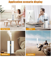 Humidificateur d'air ultrasonique 3,5 L, diffuseur d'huiles essentielles UV, fonctionne sur piles, machine aromatique pour la maison, le bureau, l'hôtel, en plastique