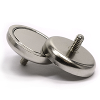 Aimant de tasse de puissance forte de 48mm M8 goujon fileté aimants de pot de montage magnétiques résistants pour la lumière