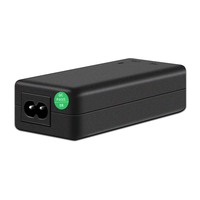 Injektor Poe Desktop hitam, model terbaru 52V 577mA 10/100/1000Mbps Gigabit 2.5G tingkat transmisi untuk Kamera CCTV keamanan