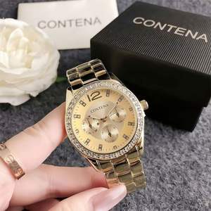 Reloj de pulsera de cuarzo de lujo para hombre y mujer, con diamantes, a prueba de agua, de marca personalizada, precio de fábrica. - Product Image 3