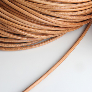 Cordon en cuir véritable de vachette, rond et plat, 1mm 2mm 2.5mm 3mm 4mm 5mm 6mm, couleur noir café, matériau pour bijoux et artisanat DIY - Product Image 3