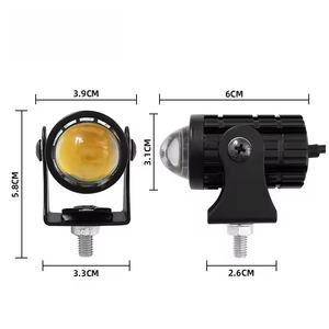Mini phare avant à LED bicolore pour moto, faisceau haut et bas, lumière de conduite 12V-24V IP68 - Product Image 5