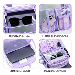 Cusangel 16 pouces mode sacs transparents garçons filles clair TPU étudiant sacs à dos étanche <span class=keywords><strong>cartable</strong></span> - Product Image 5