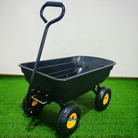 Chariot de jardin pour pépinière de serre Chariot de transport de fleurs avec quatre roues Chariot à main horticole Chariot à benne basculante en plastique