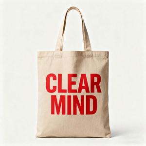 Custom Printed Logo <b>Tote</b> Bag Organic Blank Cotton Canvas Shopping Bag With Outside Pocket - Product Image 3
