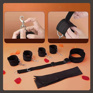 BDSM yetişkin oyuncaklar esaret seti ayarlanabilir kelepçe ayak bileği manşetleri körü körüne seks sınırlamalar kadınlar çiftler için BDSM esaret kiti oyna - Product Image 4