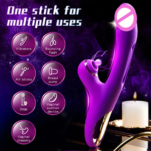 Waterdichte Siliconen Fladderende G Spot Vibrator Dildo Konijn Volwassen Speelgoed Voor Clitoris Tepel Anale Stimulatie - Product Image 3