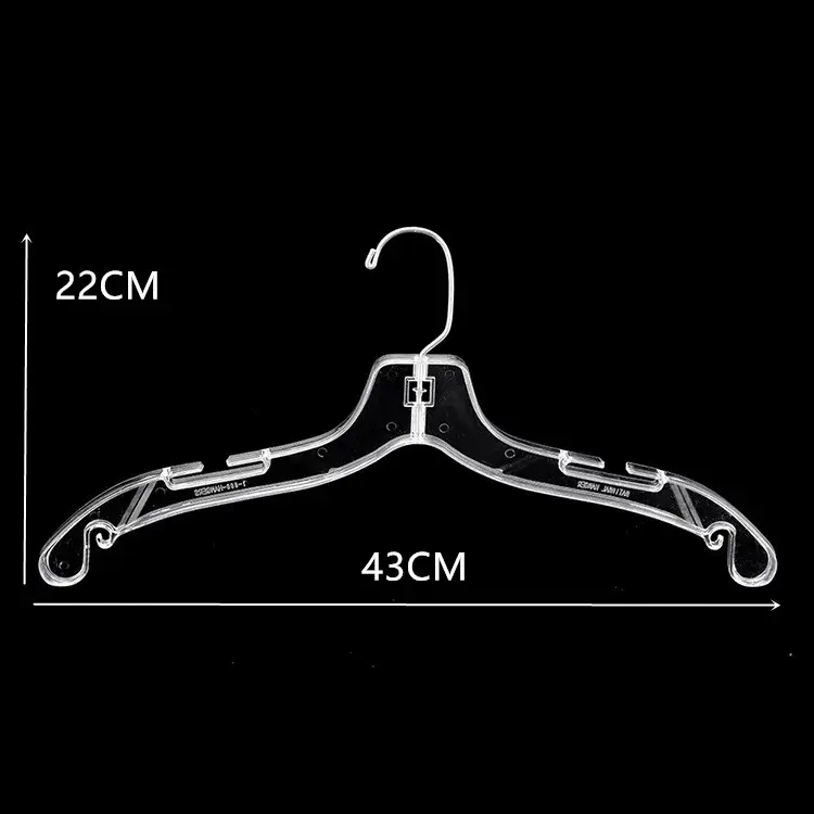 17 Inch 5400 Clear White Black 360 Swivel Metal Hook Shirts Dress Plastic Top coat Hanger