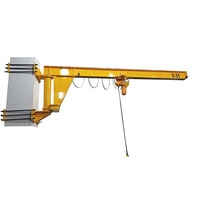 Support mural pour grue à flèche portative 3 tonnes haute efficacité avec palan électrique à câble et commande pendentif
