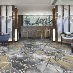LKS1003酒店宴会厅家庭卧室用装饰性彩色数字印刷环桩地毯墙对墙