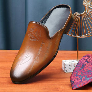 Sandalias de cuero genuino para hombre, elegantes, sin cordones, suaves y cómodas, chanclas de cuero genuino para hombre, zapatos casuales - Product Image 6