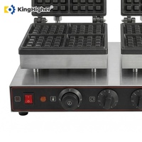 Gaufrier électrique professionnel double pour gaufres belges, en acier inoxydable robuste, grande capacité, haute productivité, pour l'industrie alimentaire