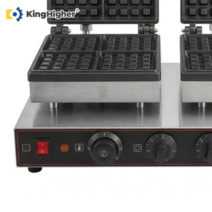 Gaufrier électrique professionnel double pour gaufres belges, en acier inoxydable robuste, grande capacité, haute productivité, pour l'industrie alimentaire - Product Image 5