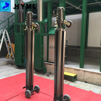 Mât de levage portable en alliage d'aluminium avec roues pour utilisation sur poteau d'éclairage AKXTL8-110-2200-10000