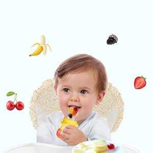 Nibbler trẻ sơ sinh mọc răng đồ chơi Teether cai sữa bổ sung Túi Silicone trung chuyển thực phẩm/trái cây trung chuyển núm vú giả - Product Image 4