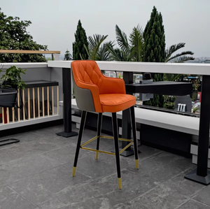 Silla de Barra Alta Naranja de Diseño Moderno con Respaldo para Casino, para <span class=keywords><strong>Las</strong></span> Vegas, Macao, Baccarat, Silla Tiger, Silla de Lujo - Product Image 6
