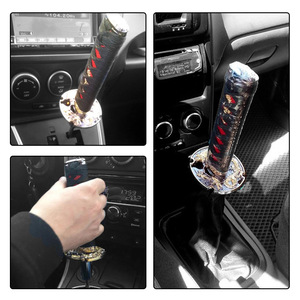 Poyracing Samurai Sword Gear <b>Shift</b> <b>Knob</b> 155mm x 210mm Black Red Aluminum Alloy Ergonomic Car Auto Manual Transmission - Product Image 2