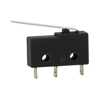 Micro-interrupteur tactile 3 broches à angle droit, bouton-poussoir, interrupteur de fin de course SPST, levier en plastique, 16A 250VAC HM