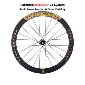 Conjunto de Rodas de Estrada Ferei 700c em Carbono Aero Ultra-Leve com Freio a Disco Tubeless Abaixo de 1,3kg Design de Aro Sem Gancho com Cubo Patenteado AOTOAO - Product Image 2