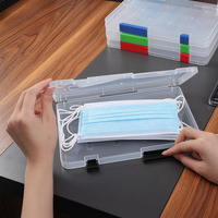 Dossier portable en plastique A4 boîte de rangement de fichiers boîte de tri transparente
