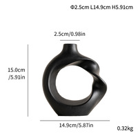 Vase en céramique émaillée Qianrui, style européen torsadé, créatif, de luxe léger, ornement décoratif pour la maison et le bureau – Grande vente
