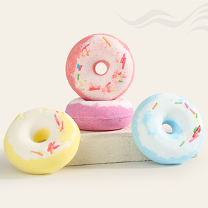 Bombas de Baño de Sal Marina Natural Hidratante de 40G, Aromaterapia de Lavanda, Aceite Esencial con Aroma Floral, Bombas de Baño Hechas a Mano en Forma de Donut - Product Image 2
