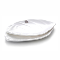 Vaisselle de table réutilisable en plastique, pièces, restaurant blanc, mélamine