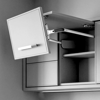AODELI Support de porte relevable pour armoire de cuisine, système de fixation pour porte double pliante de meuble suspendu