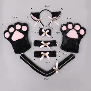 Đáng yêu Fluffy cosplay Cat <span class=keywords><strong>Paw</strong></span> găng tay dễ thương Kitten Claw tay con rối cho hiệu suất & nhiếp ảnh - Product Image 4