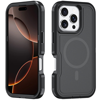 Pour iPhone 16 Pro XT, coque de téléphone magnétique en TPU, étanche, texture mate givrée, transparente, anti-traces de doigts