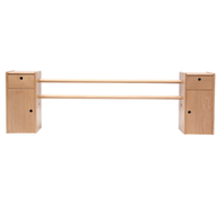 Cadre de marche Montessori en bois de hêtre pour bébé avec mains courantes, deux boîtes avec poignées pour l'apprentissage de la marche et l'entraînement à la marche