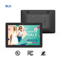 Tablette Android tactile WF1028T 10 pouces 5000 mAh 5MP RJ45 PoE avec écran publicitaire LCD NFC IP65 en plastique pour utilisation automobile et graphiques animés