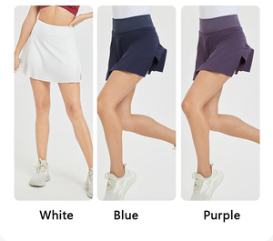 กระโปรงเทนนิส XW-24D03 แบบสั่งทำขายส่ง มีกระเป๋า กระโปรงกีฬาสำหรับผู้หญิง - Product Image 2