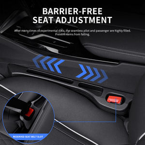 ช่องใส่ของอเนกประสงค์สำหรับรถยนต์อุปกรณ์เสริมรถบรรทุก SUV, ที่กั้นช่องว่างที่นั่งพร้อมช่องเก็บของ, สีดำ, 2แพ็ค - Product Image 3