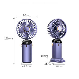 Ventilador de Mesa Magnético Recargable con Luz LED, 3 Aspas, Ventilador de Mesa Portátil con Nebulización, 12000mAh - Product Image 6