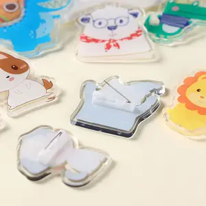 Custom Pin Badge Houder Dubbelzijdig Printen Decoratie Cartoon Anime Badge Voor Tas Doek Kostuums Hoge Kwaliteit Plastic Broche