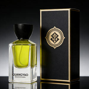 Flacon <span class=keywords><strong>de</strong></span> <span class=keywords><strong>parfum</strong></span> <span class=keywords><strong>vide</strong></span> <span class=keywords><strong>de</strong></span> luxe, nouveau, en verre mat à fond épais, carré, avec capuchon serti, 30ml 50ml, avec couvercle en bois et boîte cadeau - Product Image 1