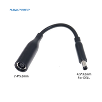 Adaptateur de chargeur de câble d'alimentation cc pour ordinateur portable 7.4x5.0mm femelle à 4.5x3.0mm broche centrale connecteur mâle pour ordinateur portable Dell