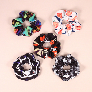 Coleteros de Halloween con diseño de <span class=keywords><strong>calabaza</strong></span>, calavera y fantasma, accesorios para el <span class=keywords><strong>cabello</strong></span> para mujeres y niñas, coleteros elásticos para fiestas, regalos para días festivos - Product Image 2