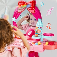 Table à langer intelligente à induction pour enfants, jouet pour filles, miroir de maquillage, table à langer avec chaise