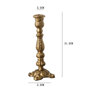 Vente chaude <span class=keywords><strong>Bougeoir</strong></span> créatif rétro en fer <span class=keywords><strong>noir</strong></span> pour salle à manger Salon de coiffure Bougeoirs en métal doré pour accessoires de décoration intérieure - Product Image 6