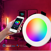 Enchufe australiano moderno personalizado Saa aprobado 2700K-6500K regulable Wifi Rgbcw Zigbee Tuya Smart White Led Downlights