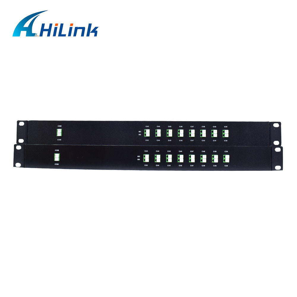 2x8CH DWDM MUX DEMUX 1U 19» οπτικός εξοπλισμός συσκευών καναλιών DWDM ραφιών LC/APC C43-C50