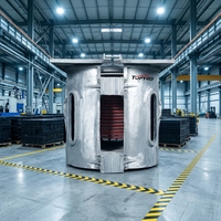 Fourneau de fusion d'aluminium à induction haute efficacité, moteur, capacité 300 kg, fusion rapide, faible consommation de carburant, certifié CE