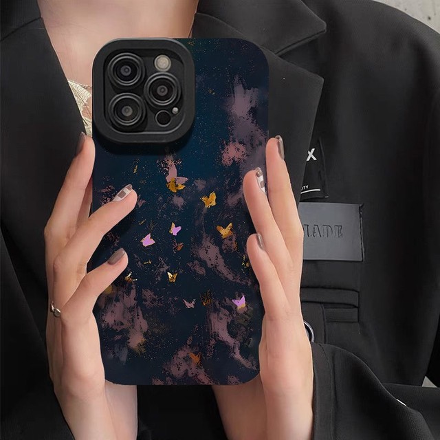 Luxurious Gold Butterfly Phone Case for Iphone 11 Pro Max 12 13 Iphone 14 Pro Max Iphone 15 Pro Max Fashion Cover Couque