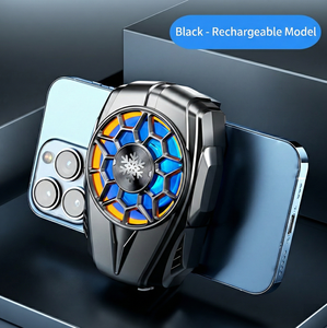 U--jet 휴대용 강력 ABS 플라스틱 휴대폰 게임 쿨러 팬, 유연 방수 누수 방지 클립 백 패드, 책상/휴대폰 거치대 - Product Image 5