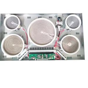 Nouvelle conception de cuisinière infrarouge électrique à 5 brûleurs intégrée sur table, plaque de cuisson en céramique pour maison et hôtel - Product Image 4