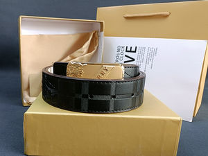 新作デザイナーベルト有名ブランド本物のレザーデザイナー高級バックルメンズベルト - Product Image 6