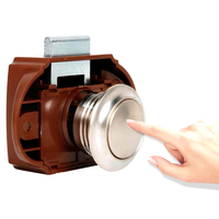 Serrure à bouton antivol YH2076 sans clé pour tiroir d'armoire de camping-car ou bateau, poignée en alliage de zinc, épaisseur 14-16 mm, pour verrouillage de moteur de camping-car